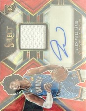 2022 PANINI SELECT ROOKIE JERSEY AUTOGRAPHS JALEN WILLIAMS RED WAVE PRIZMS