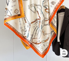75% Cashmere 25% Silk Shawl Scarf 135X135cm Bandana Square Wrap totem Print new