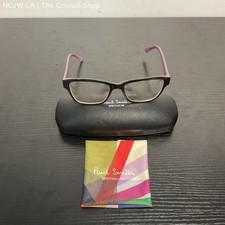 Paul Smith Black Horn Plum Glasses 50 15 1089 Frames and Case Only