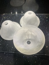 Three Beautiful Frosted glass lamp shades.