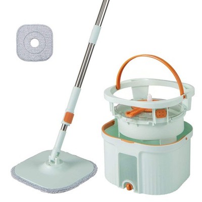 Spin Mop und Eimer Set Trennung Schmutz- und Sauberwassersystem - Grün
