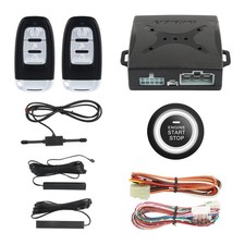 Smart pke keyless go car alarm system remote starter push start button auto lock