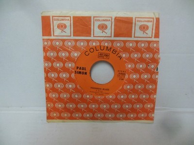 PAUL SIMON nr mint 45 rpm MOTHER AND CHILD REUNION bw PARANOIA BLUES