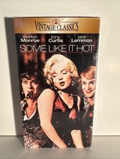 Some Like It Hot VHS Marilyn Monroe Tony Curtis Jack Lemmon Vntg Classic Movie