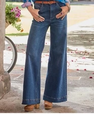 NEW Sundance Catalog By Driftwood Flare Leg “Martha Beauty Jeans” Size 26 x 27
