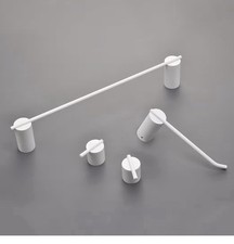 4 Piece Towel Bar Set Bath Accessories Bathroom Hardware- White