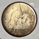 1854 Seated Liberty Quarter with Arrows - Free Shipping