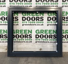 SMALL TINY CASEMENT WINDOW TOPHUNG BLACK ALUMINIUM EXTERIOR MODERN DOUBLE GLAZED