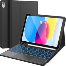Keyboard Case for iPad 10th Generation 7 Color Backlight
