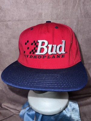 Vintage BUD Hydroplane Speed Boat Racing Hat Cap Budweiser King of Beers