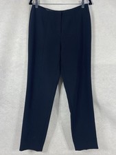 Brooks Brothers Dress Pants Women  s 6 Blue Mid Rise Slim Fit Tapered Leg