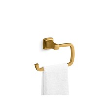 KOHLER Riff Towel Ring in Vibrant Brushed Moderne Brass 27412-2MB