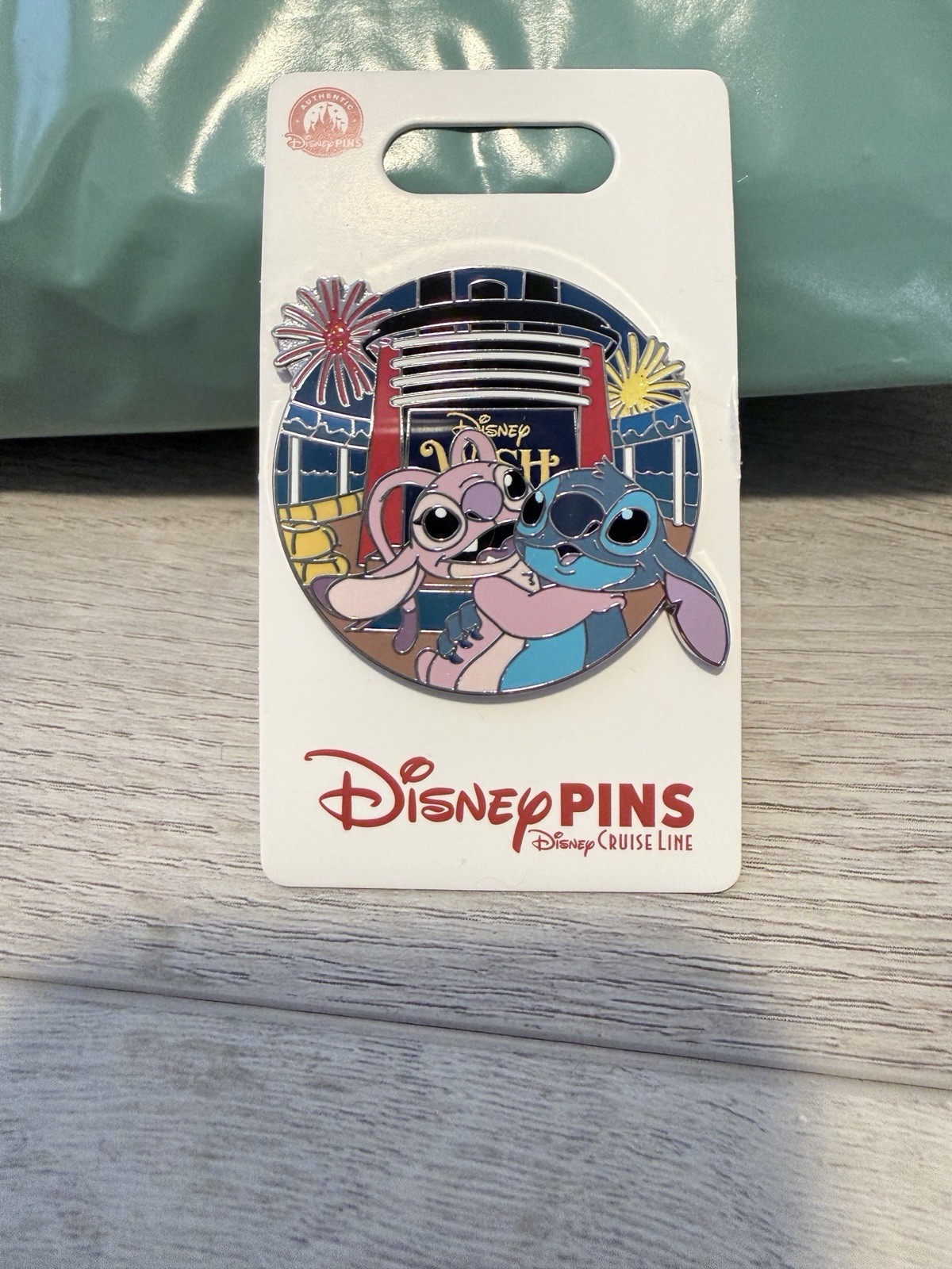 2026 Disney Cruise Line Disney Wish Stitch And Angel Fireworks Pin