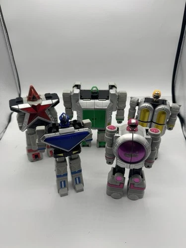 Vintage 1996 Bandai Power Rangers Zeo Deluxe DX Super Zeo Zord 5 Megazord Lot!