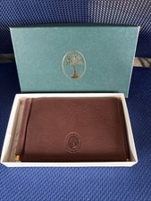 Levenger Fine Leather Men  s Double Clip Wallet Brown NIB