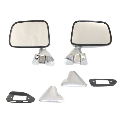 Manual Side View Mirrors Chrome Pair Set for 87-88 Toyota Pickup Truck 4Runner