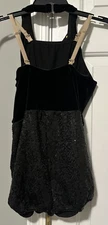 Black Sequin Tap Jazz Dance Costume Revolution Dancewear Adult Extra Small 