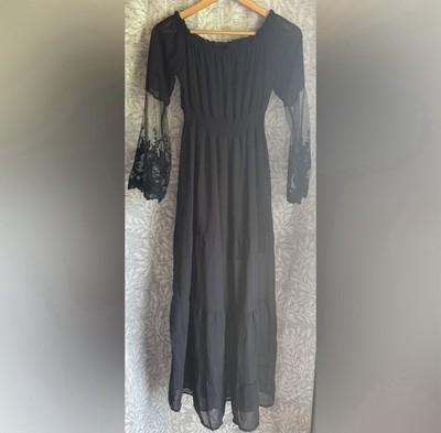 Queen Bee Maternity Black Long Sleeve Dress