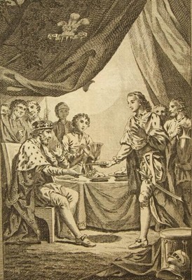 Charles Grignion after Samuel Wale; Black Prince antique engraving; 1700's