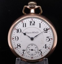 Antique 1915 Hampden Wm. McKinley 17J Model 5 10k G/F 49mm 16s O/F Pocket Watch 
