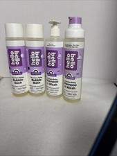 Hello Bello Premium 2xBaby Bubble Bath And 2xShampoo  Wash Bottles 10 Ozs Each