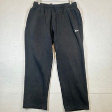Vintage Nike Sweatpants Mens Medium Black Fleece Swoosh Joggers 80s 90s