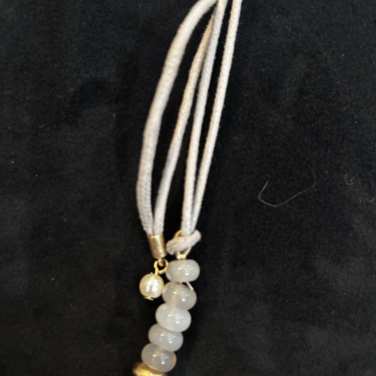 Two High End Statement Necklaces Mixed Metal Pear… - image 5