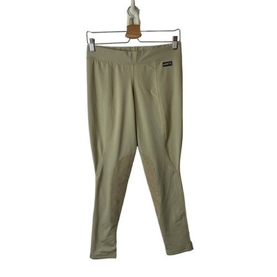 Kerrits Large Tan Beige Flow Rise Knee Patch Performance Tight Riding Breeches