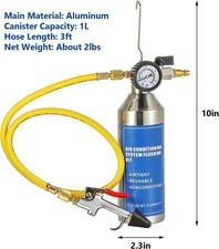 AC Flush Kit, Automotive air Conditioning Pipeline Cleaning Tool Home A/C Flu...