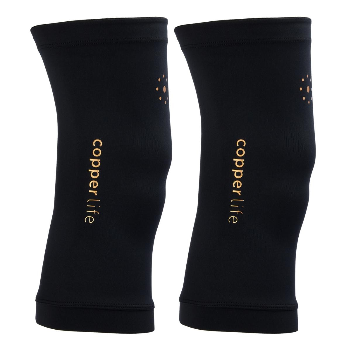 Tommie Copper Set of 2 Infrared Compression Knee Sleeves - Black/X-Large