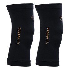 Tommie Copper Set of 2 Infrared Compression Knee Sleeves - Black/X-Large