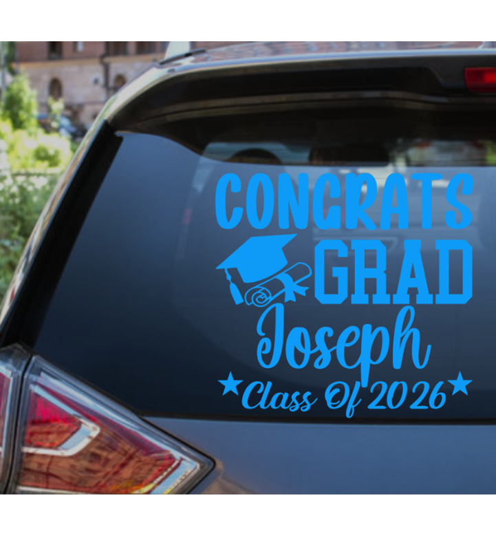 Class of 2026 Graduation Car Window Decal – Custom Vinyl Sticker for ...