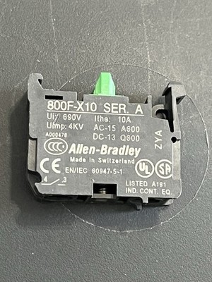 Allen Bradley   800F-X10 Ser A Contact Block 