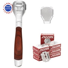 Foot Care Pedicure Callus Shaver Hard Skin Remover Wood Handle 70 Blades ZIZZON