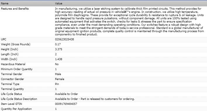 Interruptor de presión de aceite tipo OEM para Chevrolet Suburban 1500 2000-2002 Foto 2 de 4