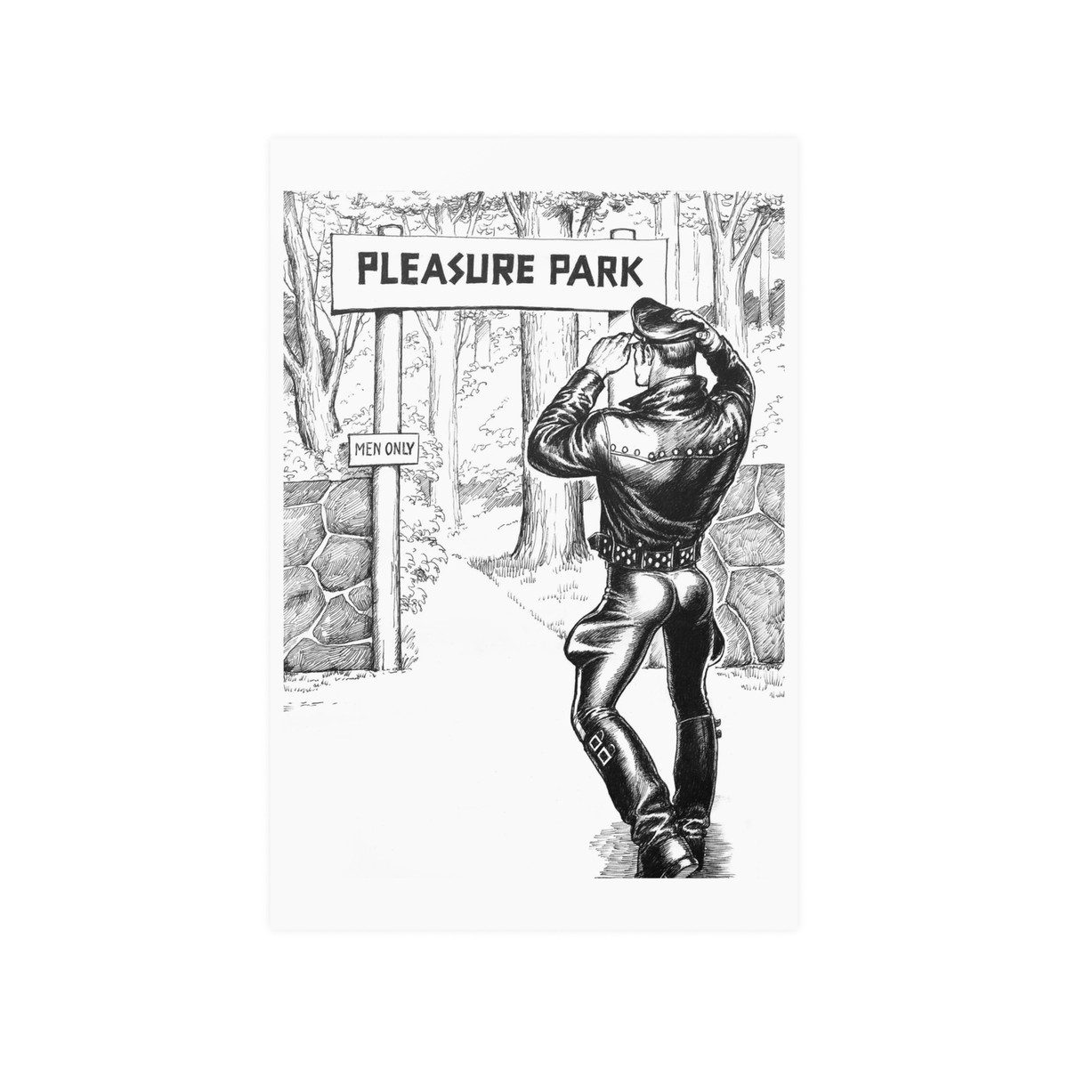 Vintage Reprint of Original Drawing Pleasure Park by Tom of
