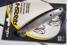 RARE Storm Arashi Rattling Top Walker 11 Black Silve Shad Topwater