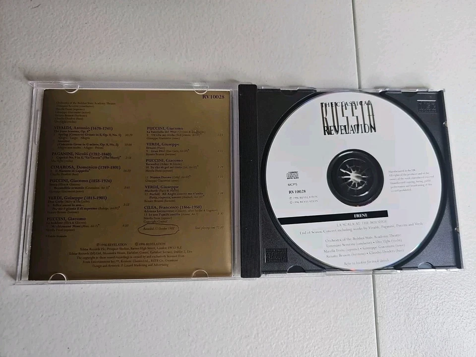 Opera CD Mirella Freni La Scala At The Bolshoi Live Performances 1988 RV10028 Foto 3 de 4