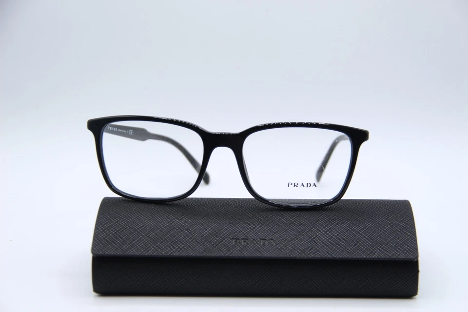 NUEVO MARCO DE GAFAS PRADA VPR 13X 1AB-1O1 NEGRO AUTÉNTICO CON ESTUCHE 55-18 Foto 2 de 4