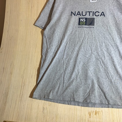 VTG Nautica Shirt Adult Extra Large Grey Short Sleeve Men's Pullover Graphic 90s - Picture 3 of 14