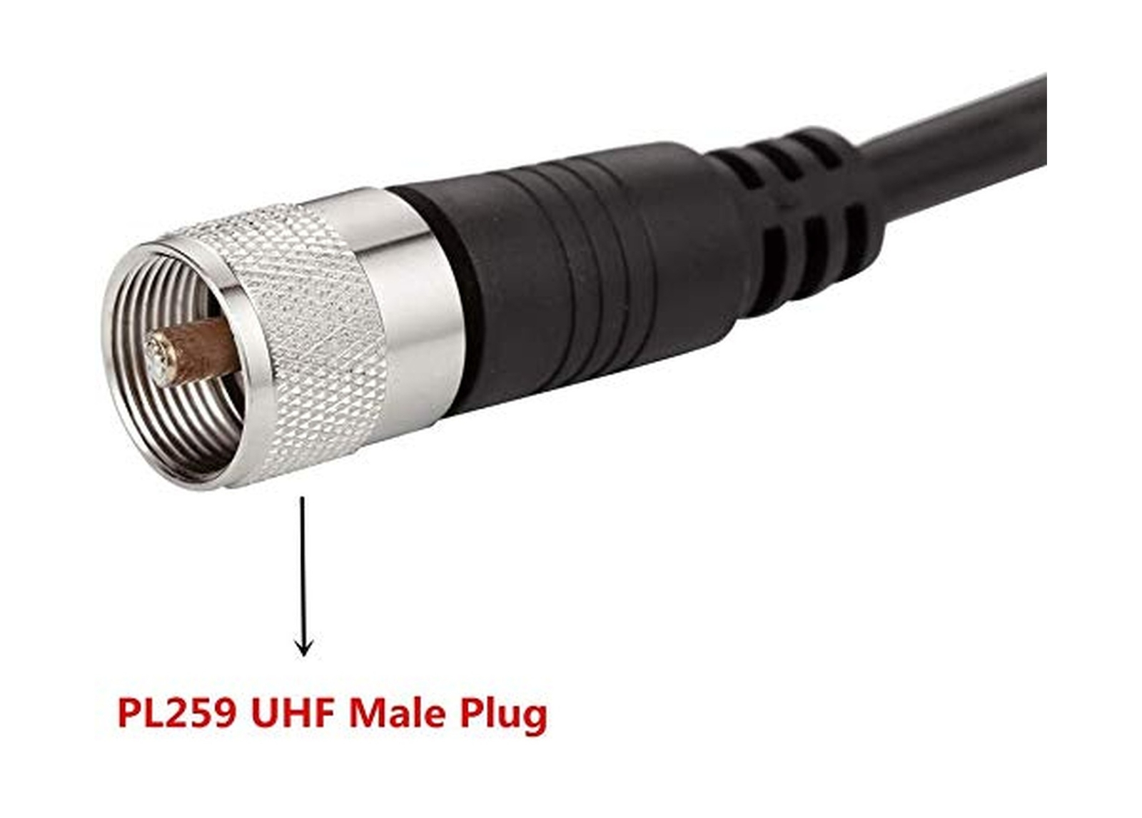 RG8x Coaxial Cable 100 ft, CB Coax Cable, UHF PL259 Male to Male Low