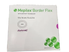 *5-Dressings* Molnlycke Mepilex Border Flex Sterile 5" x 6.3" 283300