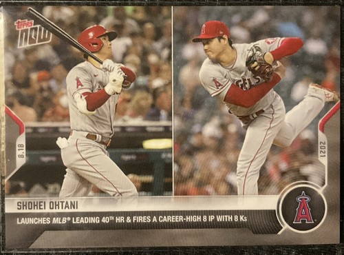 2021 Shohei Ohtani Topps “Now 8-18” Launches 40th HR & Pitched 8 innings 8 Strik