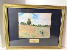 Claude Monet "Poppy Field" Framed Canvas Giclee Print 
