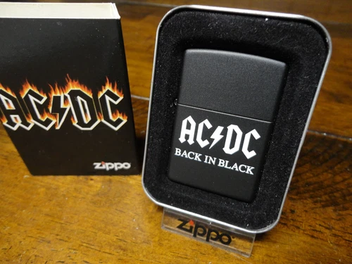 ACDC BACK IN BLACK ZIPPO LIGHTER MINT IN BOX 2007