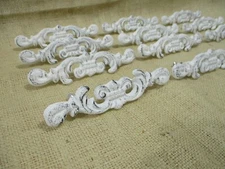 12 Distressed White Drawer Pulls Rustic Vintage Looking Dresser Handles Cabinet