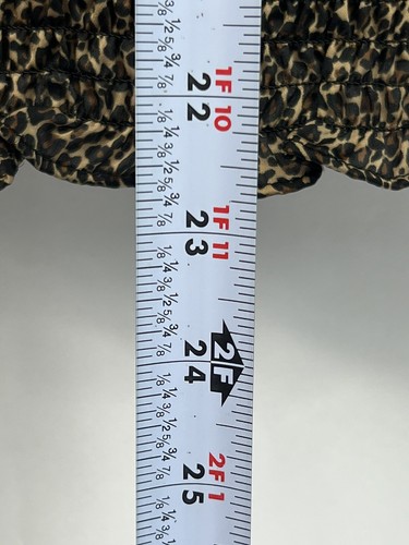 Michael Kors Blouse Women's Size PM Animal Print Tie V-Neck Elastic Long Sleeve - Picture 7 of 9