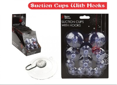 Saugnäpfe/Haken Fenstersauger klar Kunststoff/Gummi/Silikon - 5er Pack