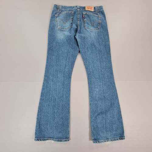 Levis 525 Womens Bootcut Jeans Blue W32 L31 Nouveau Low 12 M - Picture 9 of 14
