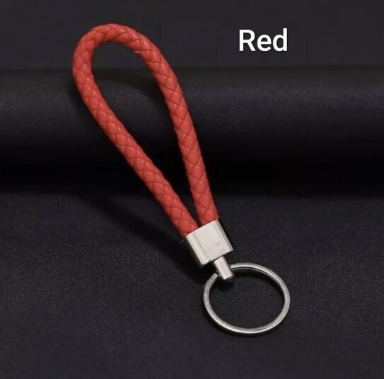 Woken Rope Keychain 1 PC PU Leather Keychain Car Keyrings Men Women Keychain Braided Woven ...